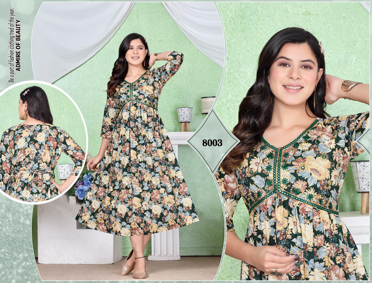 Be You By Golden Rayon Embroidery Alia Cut kurtis Catalog

